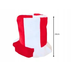 KAPELUSZ KIBICA POLSKA CYLINDER BIAŁO CZERWONY NA MECZ 58-60 CM