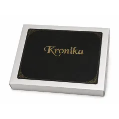 CZARNA KRONIKA A3 POZIOMA SZYTA ZE ZŁOTYM NAPISEM