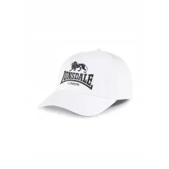 CZAPKA Z DASZKIEM LONSDALE BIAŁA Z CZARNYM LOGO UNIWERSALNA