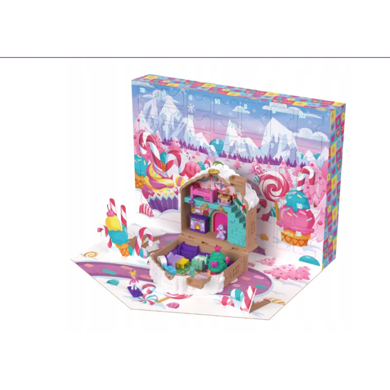 POLLY POCKET KALENDARZ ADWENTOWY AKCESORIA ŚWIĄTECZNE II GATUNEK BRAK CHATKI
