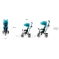 Rowerek Trójkołowy Kinderkraft Aston Turquoise Turkusowy 9M-5 Lat