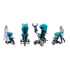 ROWEREK TRÓJKOŁOWY KINDERKRAFT ASTON TURQUOISE TURKUSOWY 9M-5 LAT