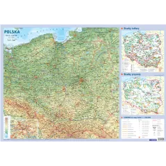 POLSKA MAPA ŚCIENNA FIZYCZNO-ADMINISTRACYJNA - Demart