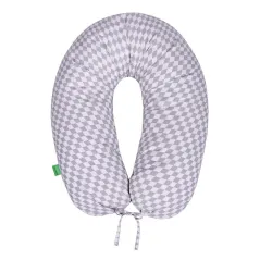 PODUSZKA DO KARMIENIA I SPANIA BOOMERANG SZARE ROMBY 200 X 39 CM LULANDO