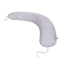 PODUSZKA DO KARMIENIA I SPANIA BOOMERANG SZARE ROMBY 200 X 39 CM LULANDO - Lulando