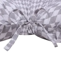 PODUSZKA DO KARMIENIA I SPANIA BOOMERANG SZARE ROMBY 200 X 39 CM LULANDO