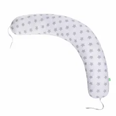 PODUSZKA DO KARMIENIA I SPANIA BOOMERANG 200 X 39 CM SZARE GWIAZDKI LULANDO - Lulando