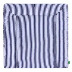 MATA NA PRZEWIJAK + 2 ZDEJMOWANE NIEPRZEMAKALNE POKRYCIA Z MIĘKKIEJ FROTTY 75 X 80 CM PASKI GRANATOWE LULANDO