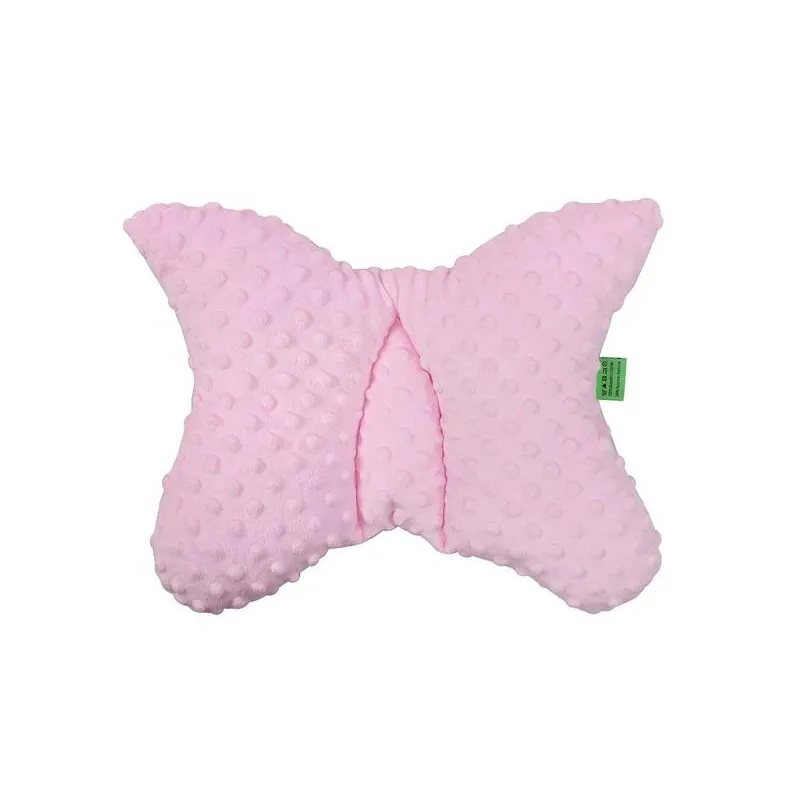 PODUSZKA DO WÓZKA MINKY 40 X 30 CM RÓŻOWA SZARE GWIAZDKI NA BIAŁYM TLE LULANDO - Lulando