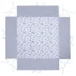 Mata Do Kojca Dwustronna 100 X 100 Cm Szary W Groszki Białe Biały W Szre Chmurki Lulando