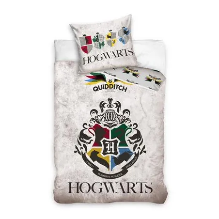 POŚCIEL MŁODZIEŻOWA HARRY POTTER HOGWARTS 160X200 CM CARBOTEX BAWEŁNIANA