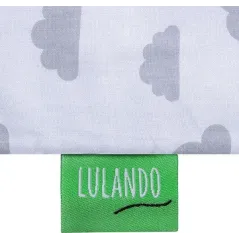 MATA OCHRONNA DO ŁÓŻECZKA KOJCA DWUSTRONNA 75 X 100 CM BIAŁY W SZARE CHMURKI SZARY W BIAŁE GROSZKI LULANDO