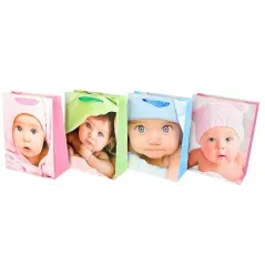 TORBA PREZENTOWA OZDOBNA BABY FACE MAŁA - Rozette
