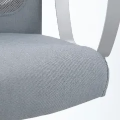 KRZESŁO BIUROWE ERGONOMICZNE IKEA MARKUS VISSLE JASNOSZARE Z ZAGŁÓWKIEM