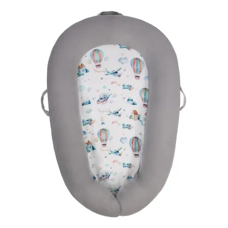 Wielofunkcyjny Kokon Niemowlęcy Velvet Plane Art Collection Lulando 85 X 45 Cm