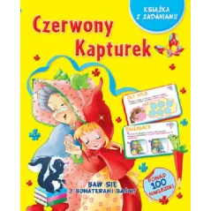 CZERWONY KAPTUREK KSIĄŻKA Z ZADANIAMI! PONAD 100 NAKLEJEK! - Olesiejuk