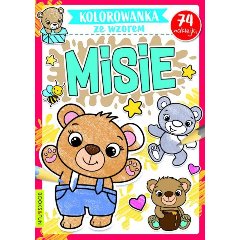 MISIE KOLOROWANKA ZE WZOREM - Books and Fun