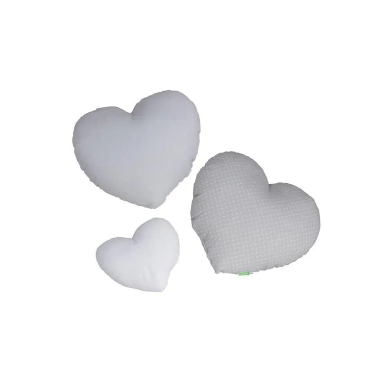 PODUSZKI SERCA ZESTAW HEARTS GREY 3 SZT. LULANDO - Lulando