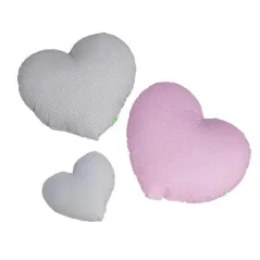 PODUSZKI SERCA ZESTAW HEARTS PINK 3 SZT. LULANDO - Lulando