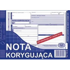 NOTA KORYGUJĄCA VAT DRUKI SAMOKOPIUJĄCE TYP: 108-3U - Michalczyk i Prokop