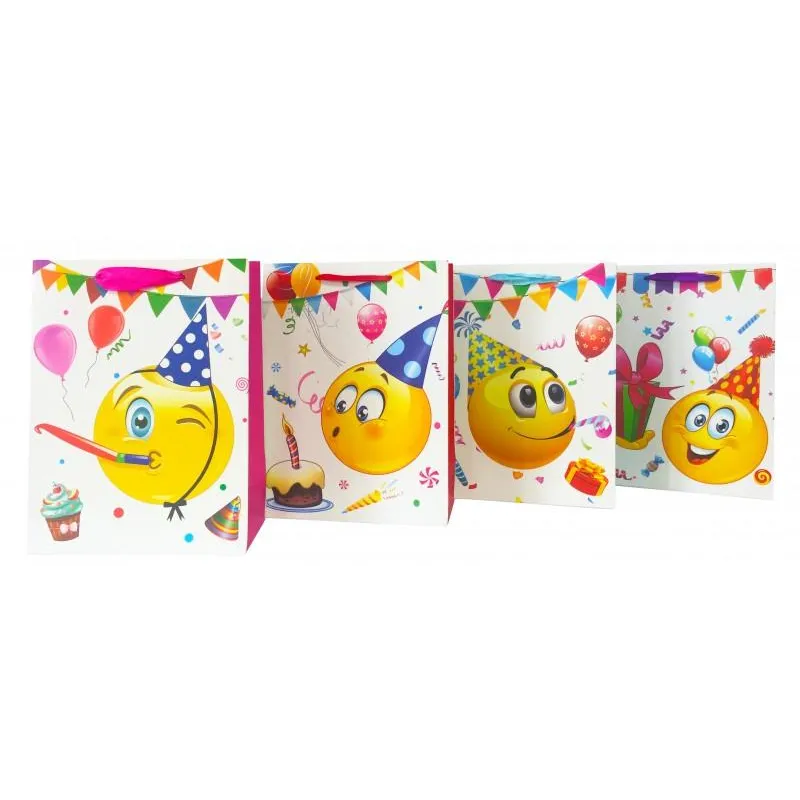 TORBA PREZENTOWA EMOJI PARTY ŚREDNIA - Rozette