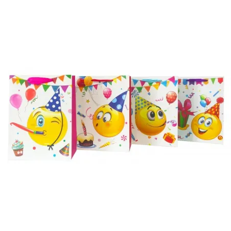 TORBA PREZENTOWA EMOJI PARTY ŚREDNIA - Rozette