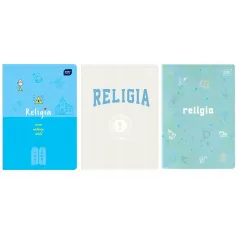 ZESZYT  W KRATKĘ 60 KARTEK Z MARGINESEM RELIGIA A5