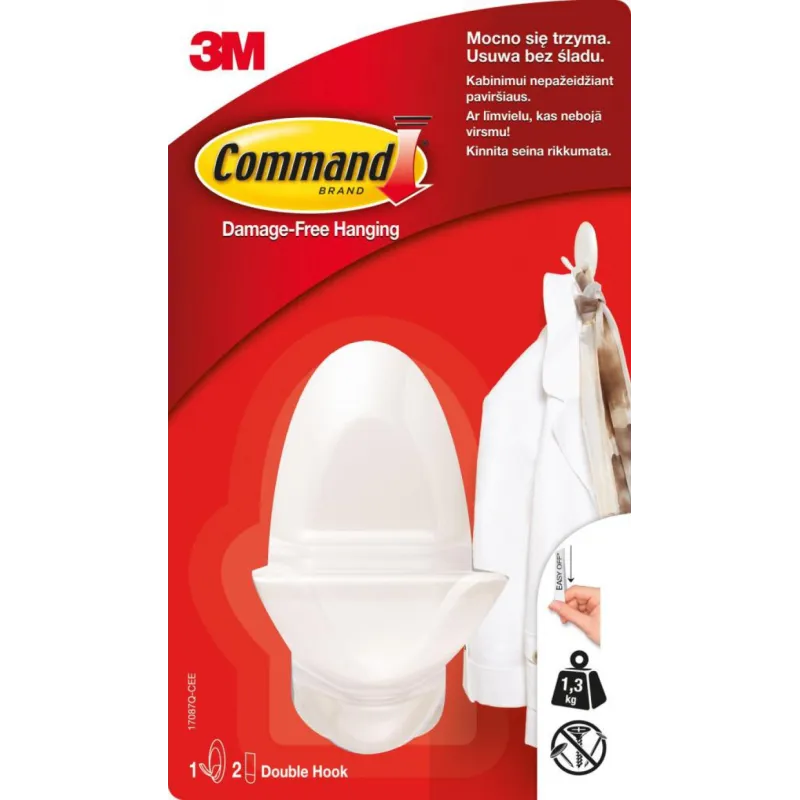 HAK ŁAZIENKOWY PODWÓJNY COMMAND - 3M