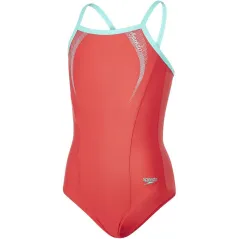 STRÓJ KĄPIELOWY SPEEDO SPORTS JUNIOR LOGO TSRP MSBK RÓŻOWY/ZIELONY ROZMIAR 34 176 CM