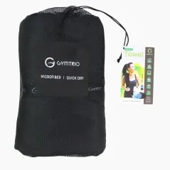 RĘCZNIK SZYBKOSCHNĄCY Z MIKROFIBRY 50 x 100 CM CZARNY GYMTRIC