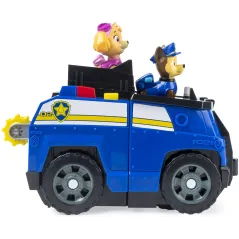 PSI PATROL TRANSFORMUJĄCY POJAZD 2W1 Z WYRZUTNIĄ + FIGURKA CHASE I SKYE 3+ - Spin Master