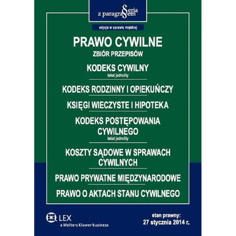 PRAWO CYWILNE ZBIÓR PRZEPISÓW - Wolters Kluwer