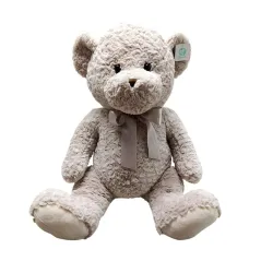 MIŚ MASKOTKA Z KOKARDĄ 63 CM CHINCHILLA - Panon