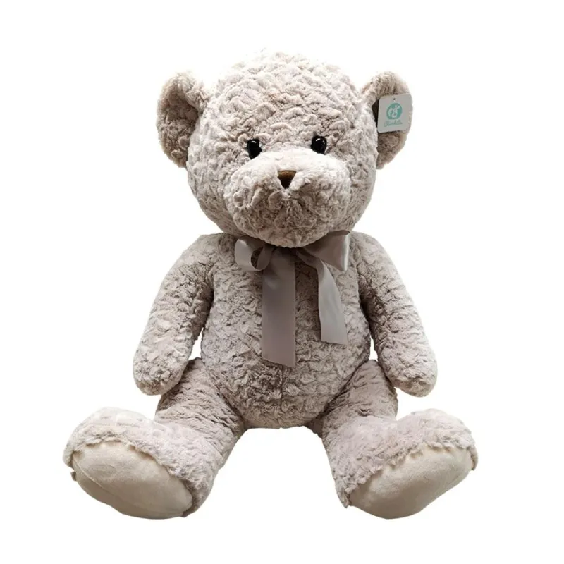 MIŚ MASKOTKA Z KOKARDĄ 63 CM CHINCHILLA - Panon