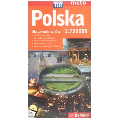 POLSKA DLA ZAWODOWCÓW TIR MAPA SAMOCHODOWA 1 : 750 000 - Demart