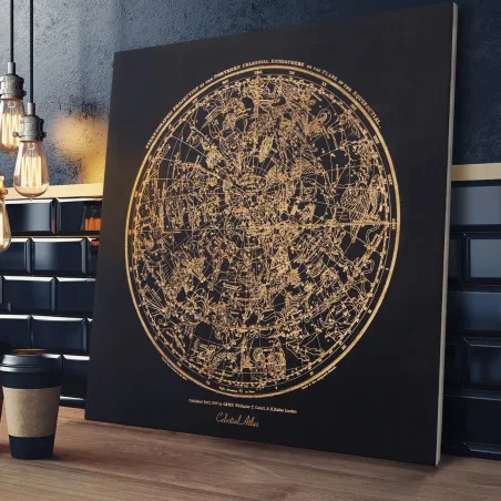 Obraz Celestial Atlas Dekoracja Ścienna 40 X 40 Cm Smartwood