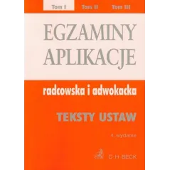 EGZAMINY APLIKACJE RADCOWSKA I ADWOKACKA 1 - C.H. Beck