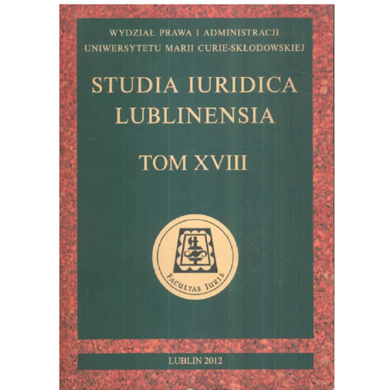 STUDIA IURIDICA LUBLINENSIA XVIII - UMCS
