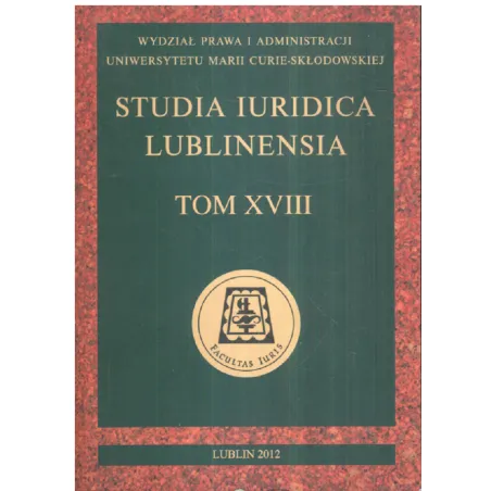 STUDIA IURIDICA LUBLINENSIA XVIII - UMCS