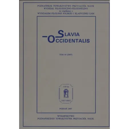 LINGUA POSNANIENSIS 49 CZASOPISMO POŚWIĘCONE JĘZYKOZNAWSTWU PORÓWNAWCZEMU I OGÓLNEMU - Wydawnictwo Poznańskiego Towarzy...