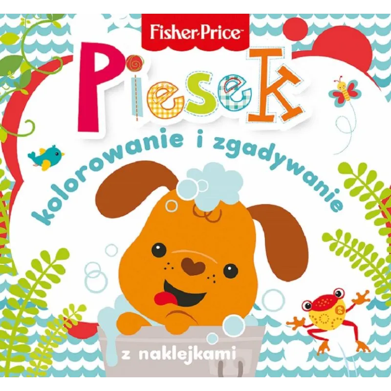 FISHER PRICE. PIESEK. KOLOROWANKA PODŁOGOWA Z NAKLEJKAMI - Olesiejuk