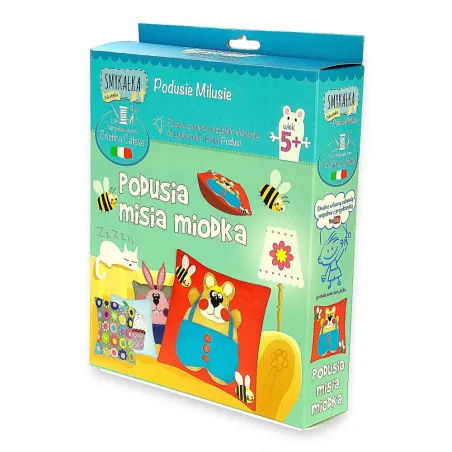 PODUSIA MISIA MIODKA SMYKAŁKA ZESTAW KREATYWNY DO SAMODZIELNEGO ZSZYCIA 5+ - K-Consult