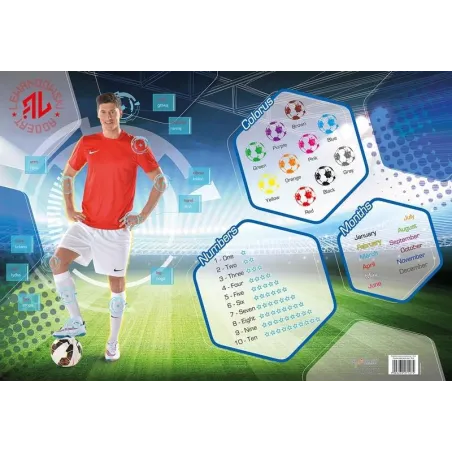 PODKŁADKA SZKOLNA NA BIURKO OBUSTRONNA ROBERT LEWANDOWSKI - St. Majewski
