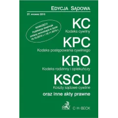 KODEKS CYWILNY KODEKS POSTĘPOWANIA CYWILNEGO KODEKS RODZINNY I OPIEKUŃCZY KOSZTY SĄDOWE CYWILNE - C.H. Beck