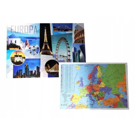 Podkładka Szkolna Na Biurko Obustronna Europa Podkładka Szkolna Na Biurko Obustronna Europa