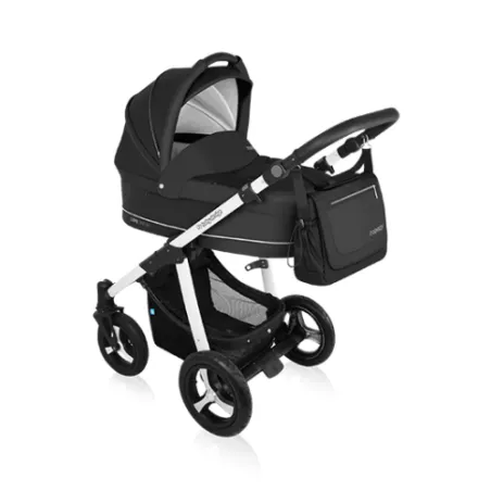 WÓZEK WIELOFUNKCYJNY GŁĘBOKO SPACEROWY BABY DESIGN LUPO COMFORT NEW BLACK - Baby Design