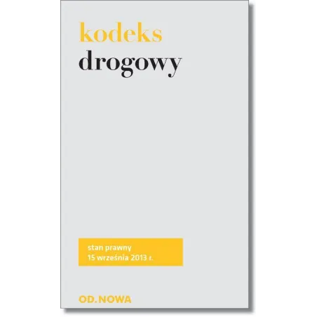 KODEKS DROGOWY - od.nowa