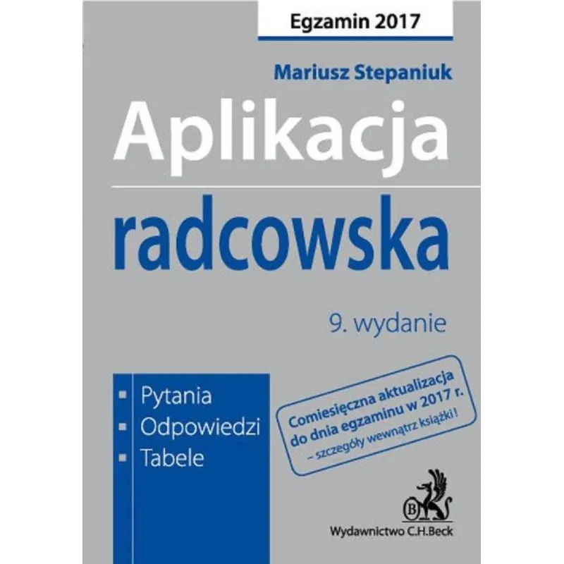 APLIKACJA RADCOWSKA Mariusz Stepaniuk - C.H. Beck