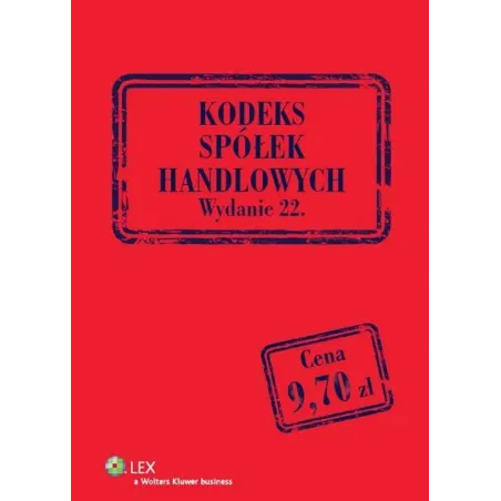 Kodeks Spółek Handlowych Kodeks Spółek Handlowych