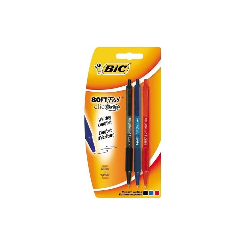 DŁUGOPIS SOFT FEEL BIC 3 SZT. - BiC